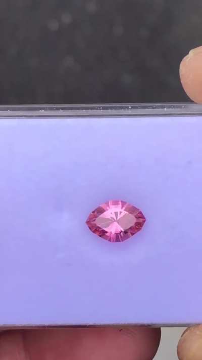Stunning color Nigerian reddish pink color tourmaline this my favorite shape lately and I love it 1.485 ct eye clean stone perfect for custom ring just add some diamonds around it and it will pop like crazy.perfect Christmas gift for some you truly love ❤