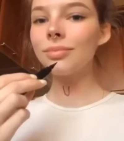 The piercing on her nose though