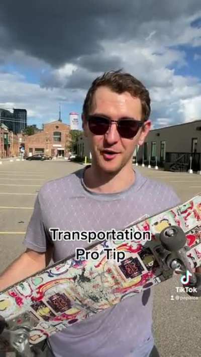 You&rsquo;re always faster with a skateboard