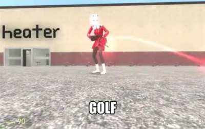 After marrying Hiro, Zero Two has decided to pursue a golfing career