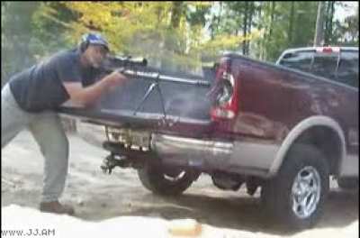 Shooting from a truck