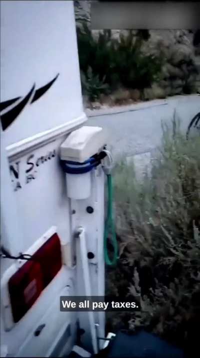 Guy in $70k dollar RV is confronted after trying to camp illegally