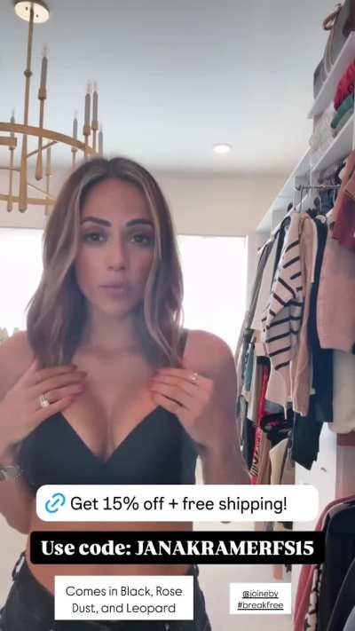 Black bra.