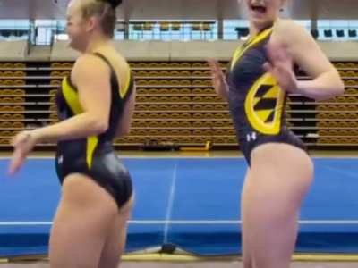 Towson&rsquo;s Lauren Bolen &amp;amp; Jenna Weitz 🖤💛🤍🤸&zwj;♀️