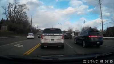 Impatient driver gets what he deserves
