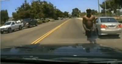 Car leaves owner to deal with cop