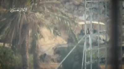 Martyr Izz El-Din Al-Qassam Brigades: &mdash; Sniping an Israeli soldier on the "Netzarim" axis south of Tal Al-Hawa neighborhood in Gaza City.