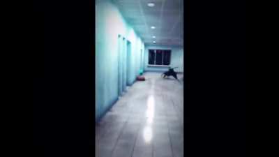 Man drops his expensive umbrella