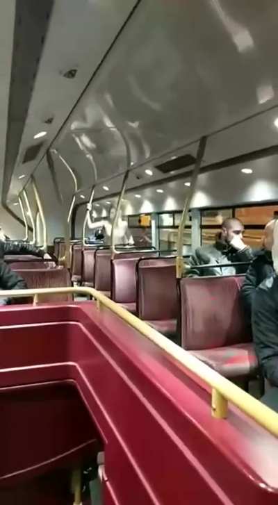 Riding on a bus