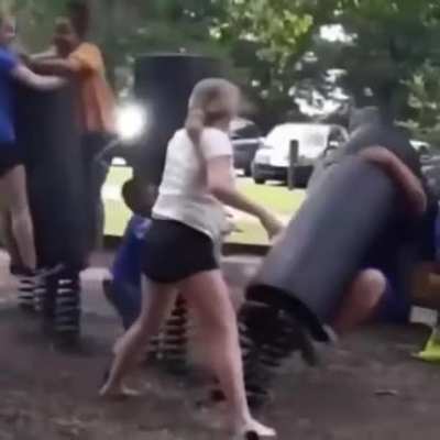 If we look closely we can see her soul been thrown out of the body