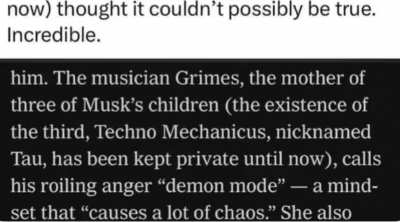 Elon Musk using the Warhammer wiki for name suggestions?