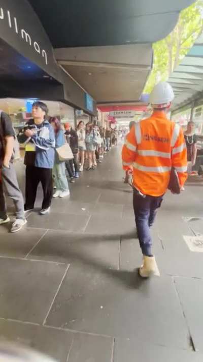 the line to open a bank account at commbank on swanston a couple of days ago&hellip;