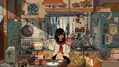 A calm evening for cooking pasta [@t_oo_r_oo]