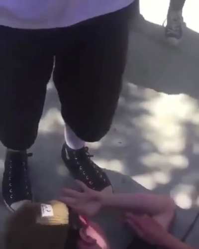 Guy saves blind friend from bully