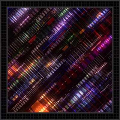 Abstract Generative 90s Glowing Dash Patterns | GIF Loop by Xponentialdesign [A]