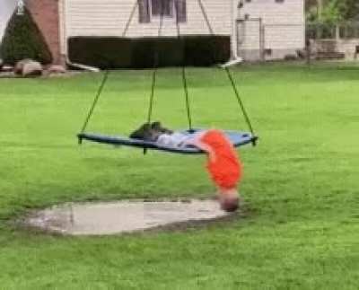 A normal Australian kid having fun: