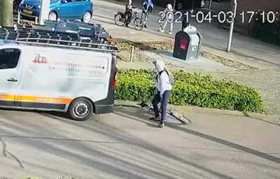 Face into van