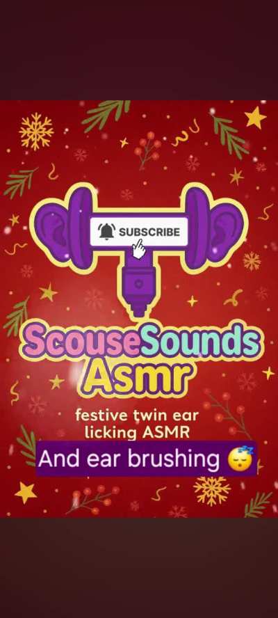 Twin christmassy ear licking to help you sleep (christmas ear licking playlist now on youtube- linked below!!!🎅🤶🦌🎄🎁&hearts;️&hearts;️)
