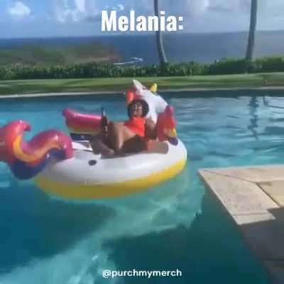 Trump: "As long as I have the support of my loving wife..." Melania: 👉👈