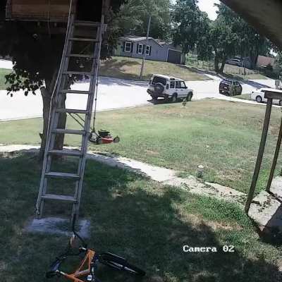 To mow the lawn.