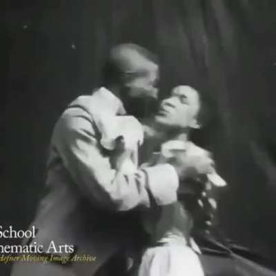1898 Silent film, First depiction of black love on film