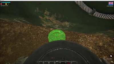 putting a mine between the tires