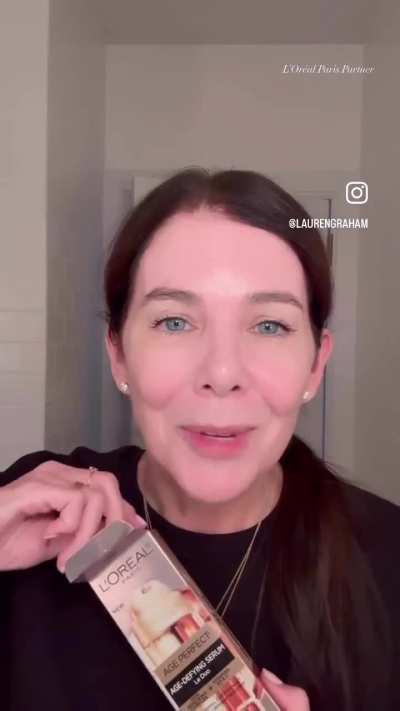 Lauren Graham shares a L'Or&eacute;al Paris Partner Reel on Instagram | October 18, 2025