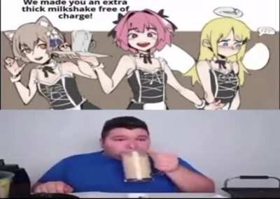 Commandment members trying out the "Milkshake" for the first time.