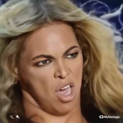 Machine learning AI animates face of Beyonc&eacute;. Glorious how far technology has come!