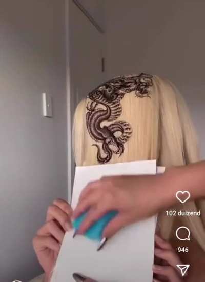 Don't want to tattoo your skin, u got hair to place it on