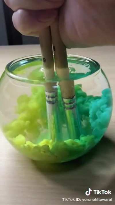 Брутальное мытьё кисточек