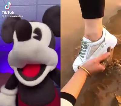 The shoes are waterproof dont worry.