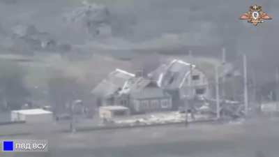 Russian soldiers are conducting cleanup operations on the remnants of the Ukrainian counterattack in Toretsk