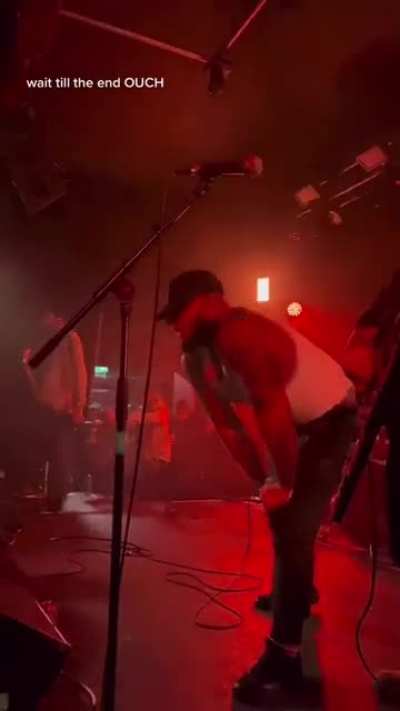 Charging on stage.