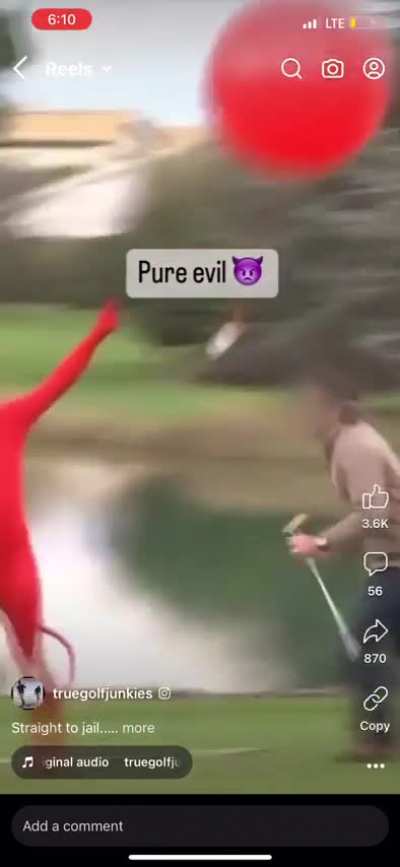 Saw this, literally the devil.