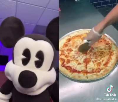 Mickey wants a slice