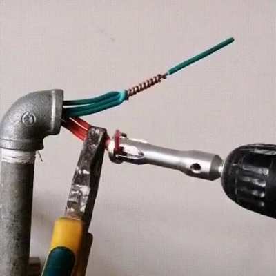 Strip and twist up to 5 wires at a time.