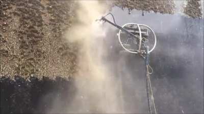 This robot magnetically sticks to the side of oil tanker ships to remove sea scum