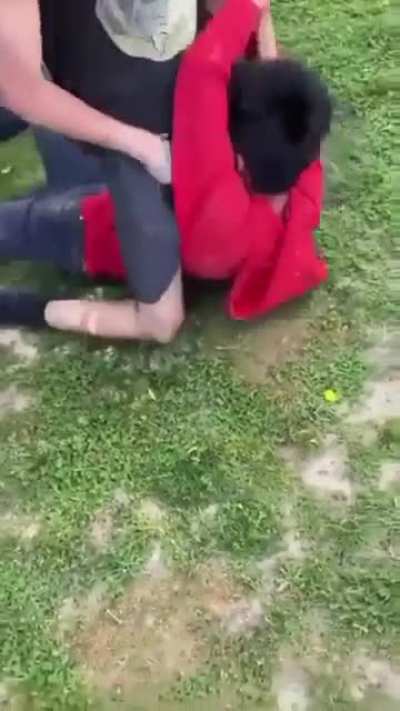 How the hell you have him on the ground and still miss? Not my vid Bridgeton Nj.