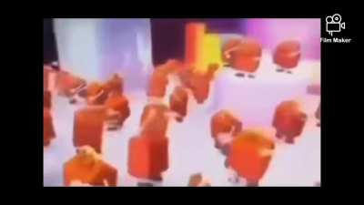 Happy meals dance to Metal Crusher