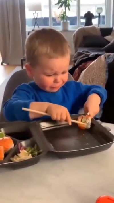 Chopsticks can be a bit frustrating...