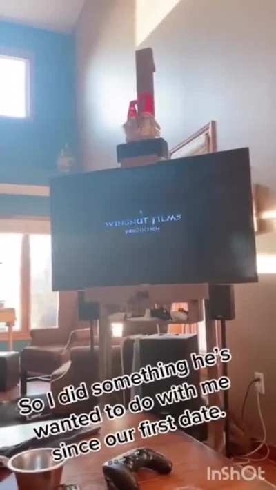 She finally watched LOTR with him