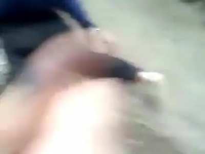 she sat on her two times in girl fight, there was no chance for loser