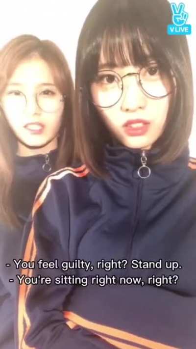 Momo &amp;amp; Sana telling ONCE to warm up and exercise with them