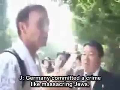 "Germany committed a crime like massacring jews. We (japan) didn't do anything like crimes"
