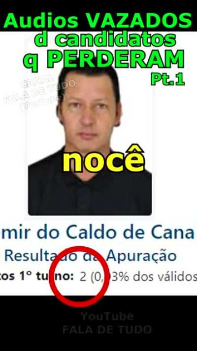 Nem a pr&oacute;pria familia votou no cara slkslsl