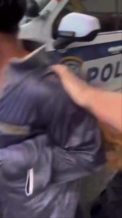 Police K-9 unit lost control of their dog which then attacks members of the public