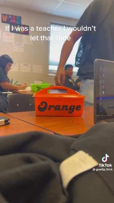 This kid disrespecting his teacher