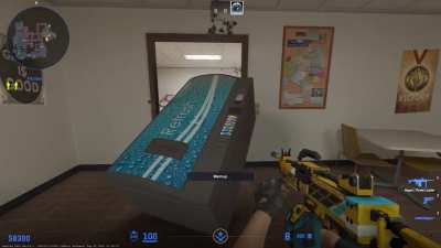 You can fully block off a door way with a vending machine in Office (CS2)