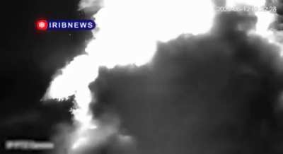 Footage released by Iranian TV shows a radar site being hit during the opening strikes of the Iran&ndash;Israel war